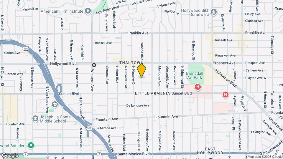 1554 Winona Blvd Map and Location Details