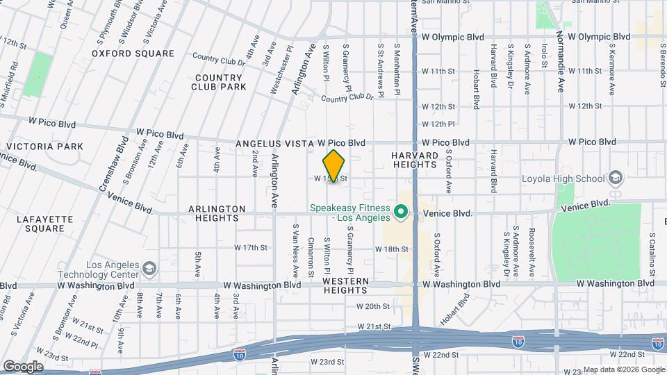 1514 S Wilton Pl, Unit 1514 1/2 Map and Location Details