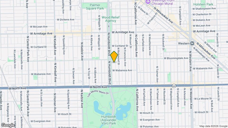 1739 N Humboldt Blvd Map and Location Details