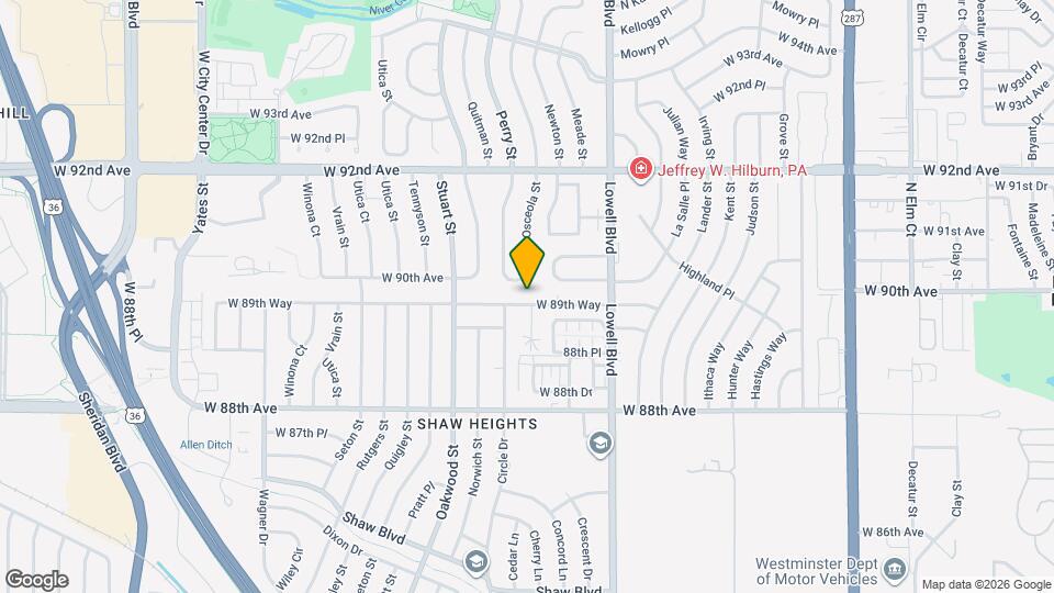 3873 W 89th Way Map and Location Details