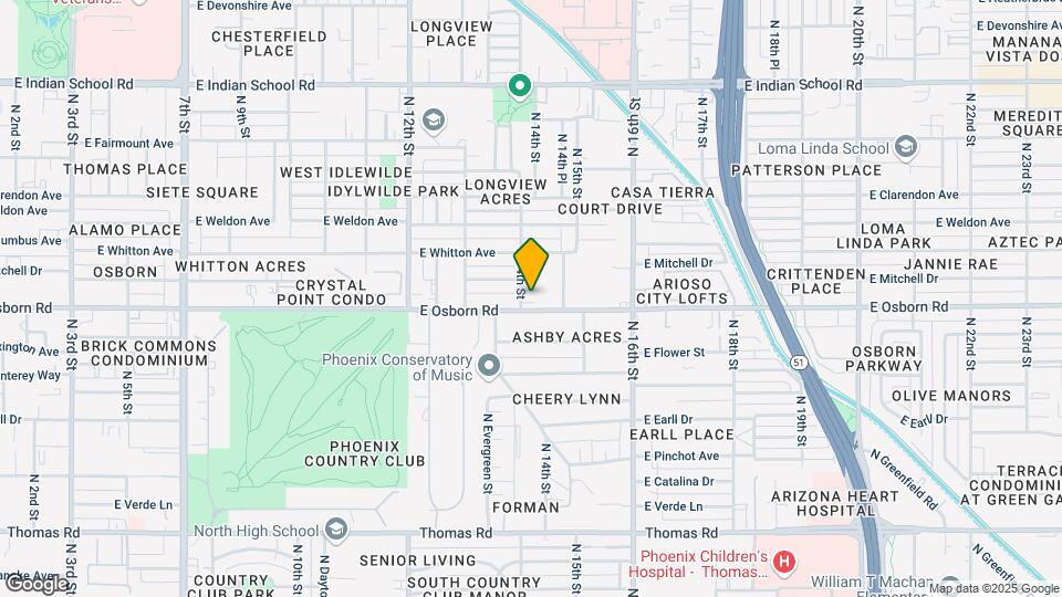 1402 E Osborn Rd Map and Location Details