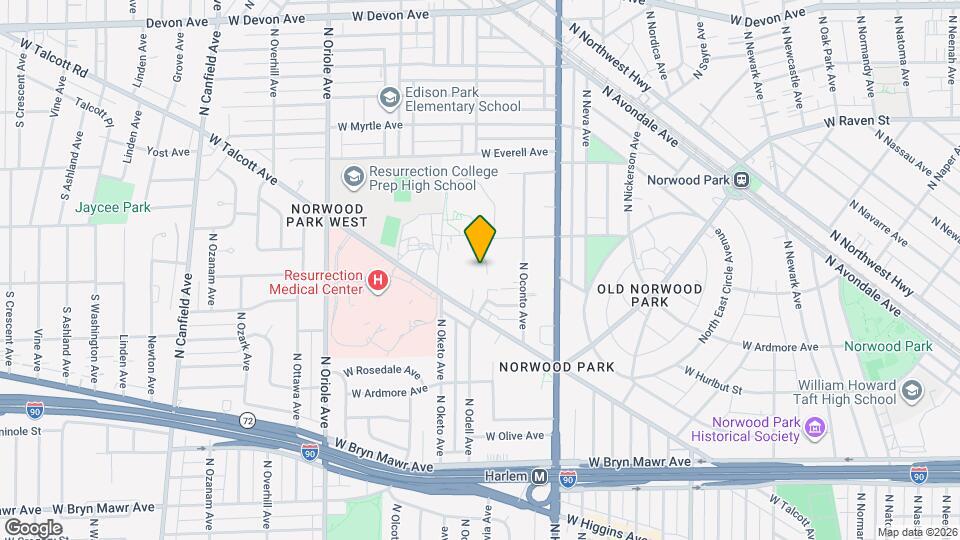 5940 N Odell Ave, Unit A1 Map and Location Details