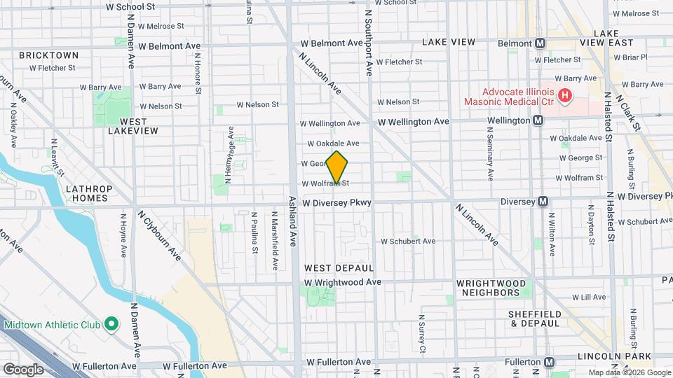 1455 W Wolfram St Map and Location Details