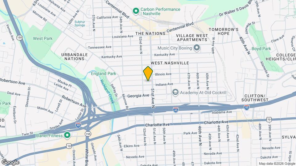 5106 Indiana Ave Map and Location Details