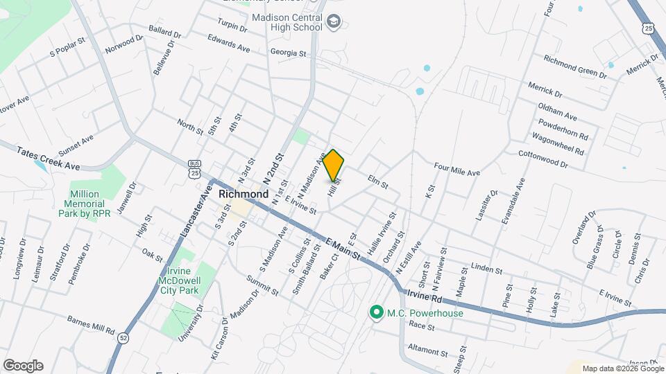 338 Hill St Mapa y Detalles de la Ubicación