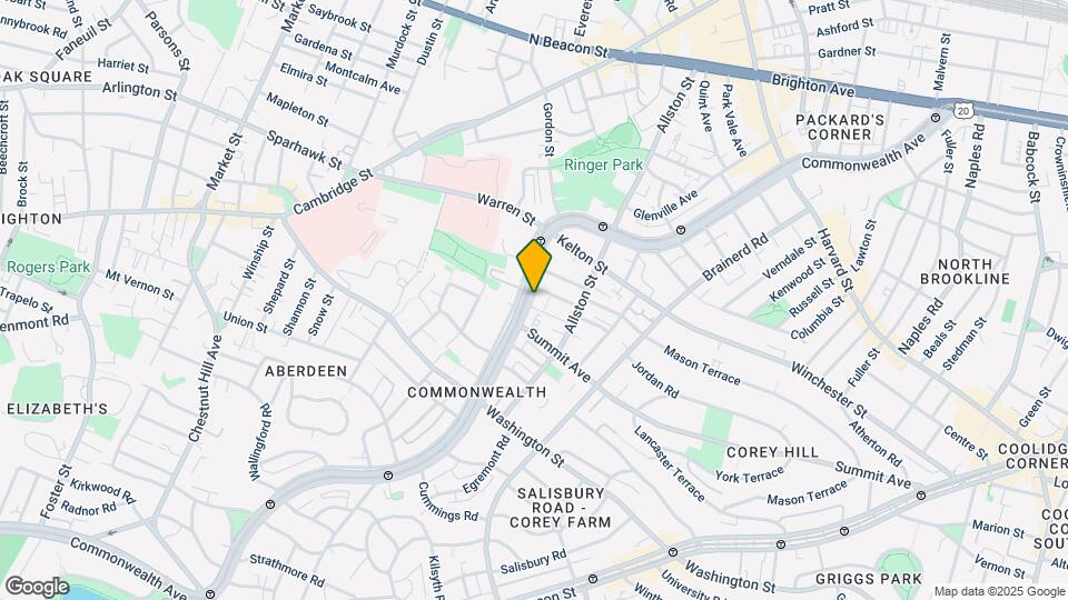 1486 Commonwealth Ave Map and Location Details
