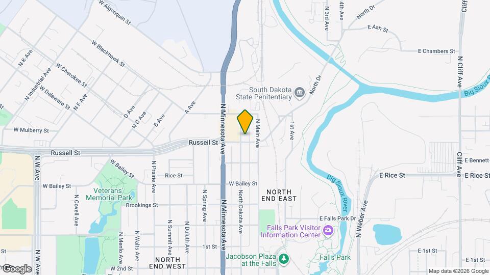 214 W Russell St Map and Location Details