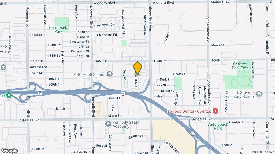 16808 Chaparral Ave Map and Location Details