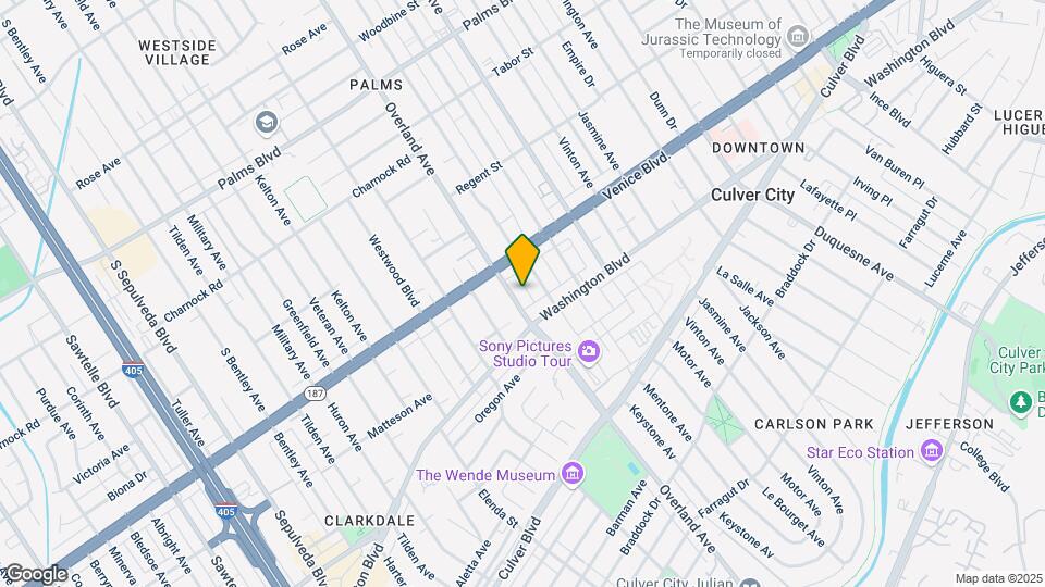 3840 Overland Ave Map and Location Details