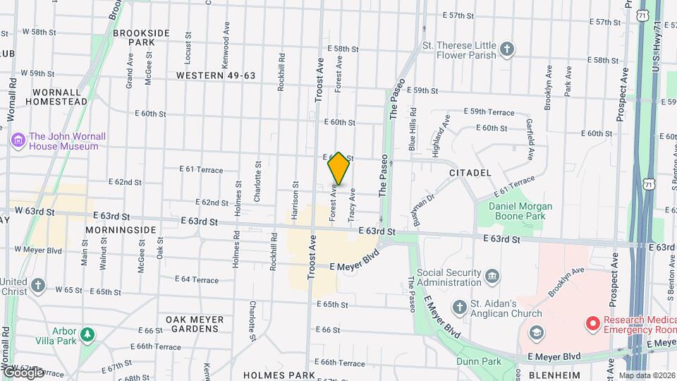 6143 Forest Ave Map and Location Details