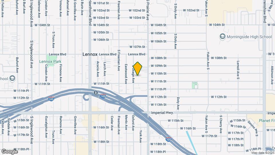 11020 S Osage Ave Map and Location Details