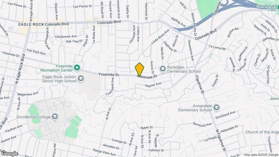 1460 Yosemite Dr Map and Location Details