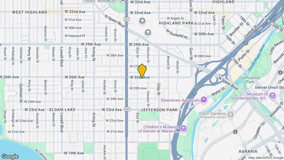 2840 W 26th Ave, Unit #107 Mapa y Detalles de la Ubicación