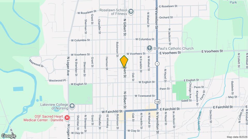 1132 N Gilbert St Map and Location Details