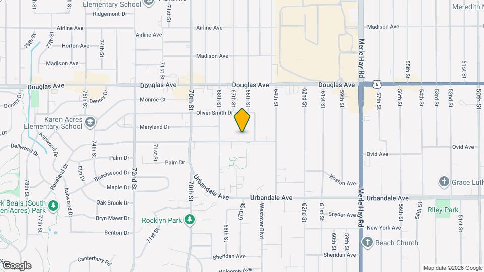 6631 Roseland Dr Map and Location Details