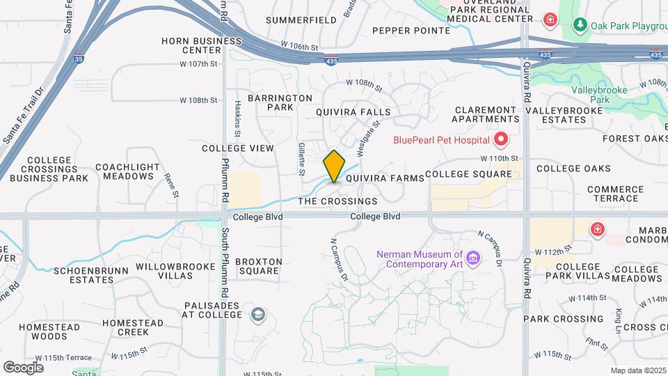 12736 W 110th Terrace Map and Location Details