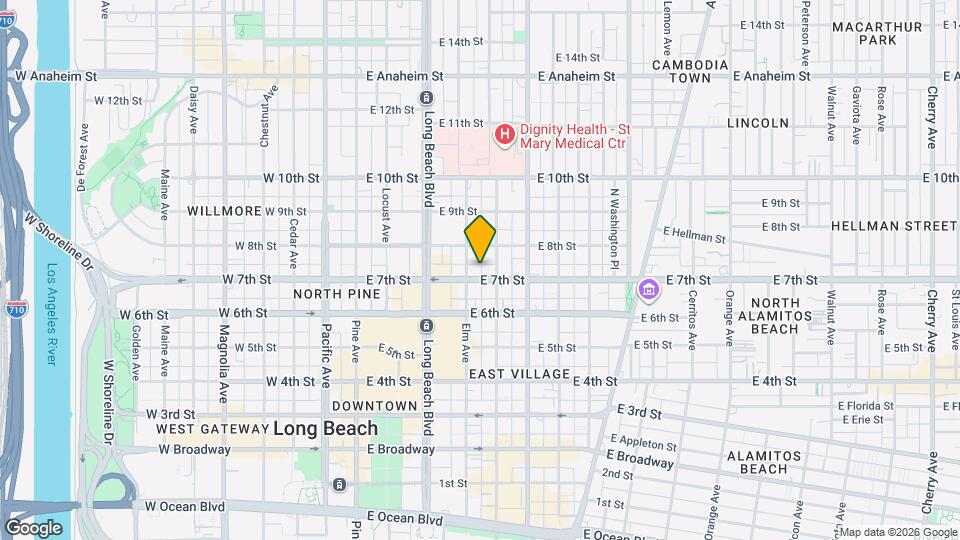 417 E 7th St, Unit 417 1/2 Map and Location Details