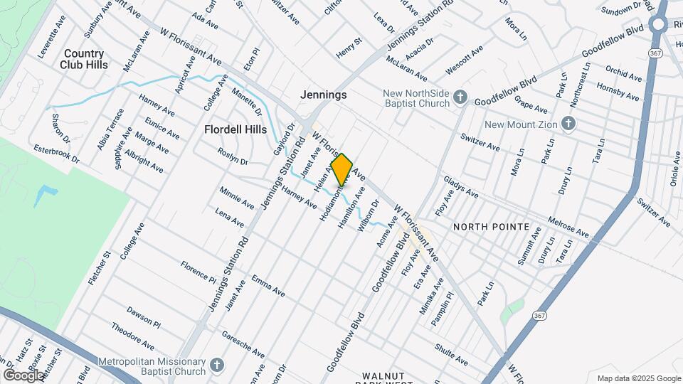 5728 Hodiamont Ave Map and Location Details