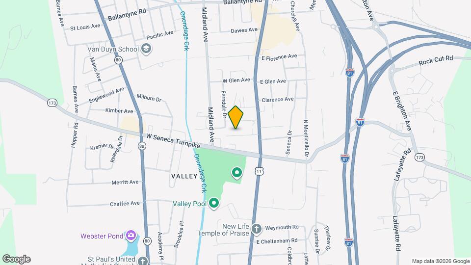 154 Seeley Ave Map and Location Details