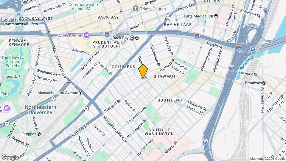 619 Tremont St Map and Location Details