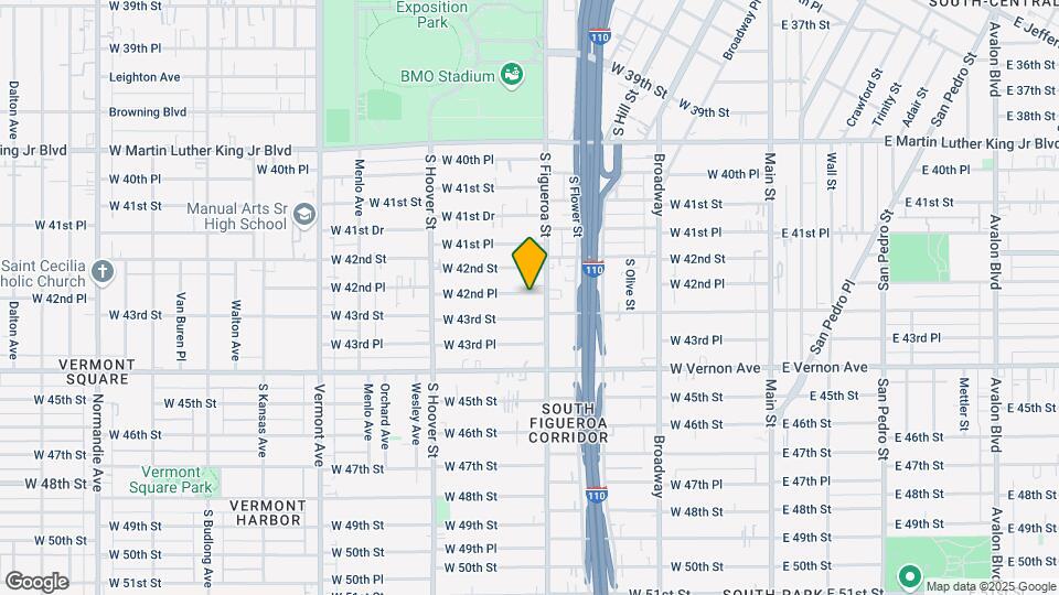 516 1/2 W 42nd Pl Map and Location Details