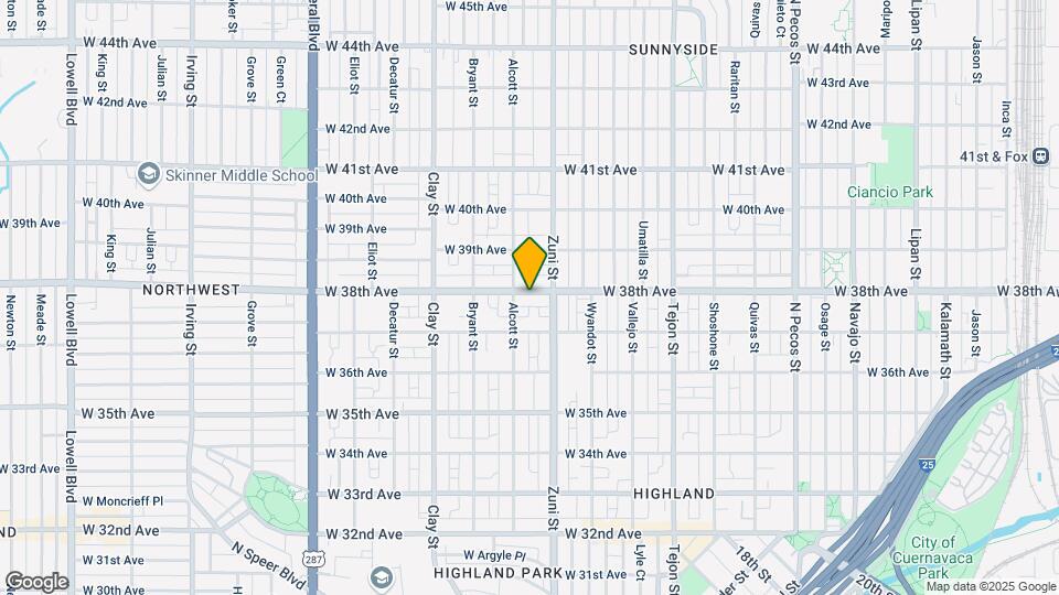2432 W 38th Ave Map and Location Details