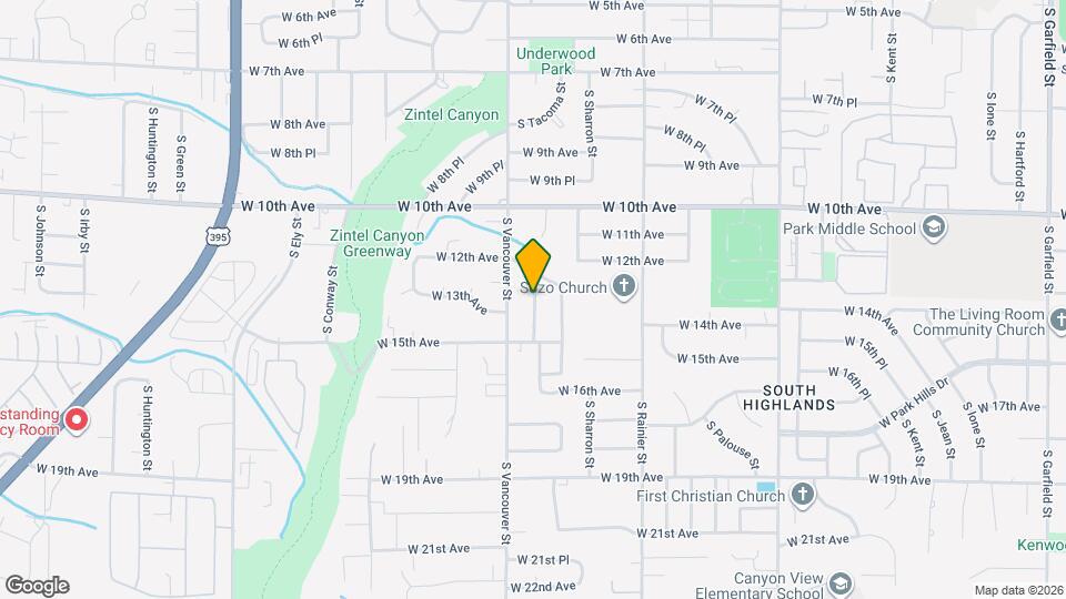 1030 S Underwood St Map and Location Details