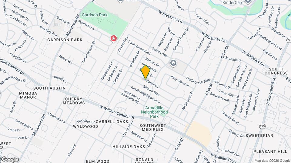 1111 Speer Ln Mapa y Detalles de la Ubicación