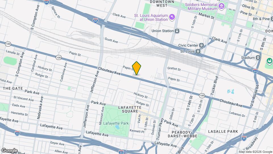 2017 Chouteau Ave Map and Location Details