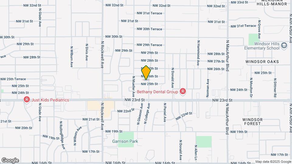 6703 NW 25th St Map and Location Details