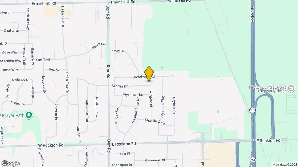 836 Wingate Pl Map and Location Details