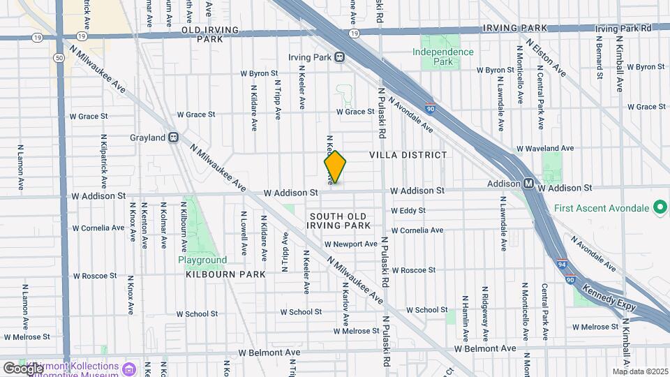 4128-34 W. Addison St. / 3601-03 N. Kedvale Ave Map and Location Details