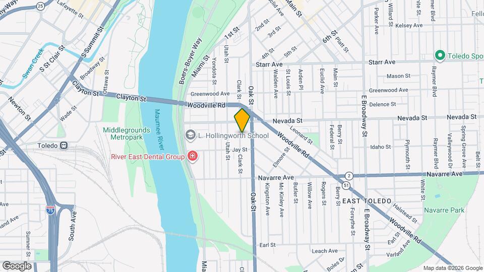 631 Clark St Map and Location Details