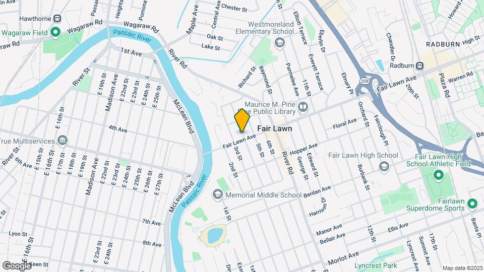 3-13 Fair Lawn Ave Map and Location Details