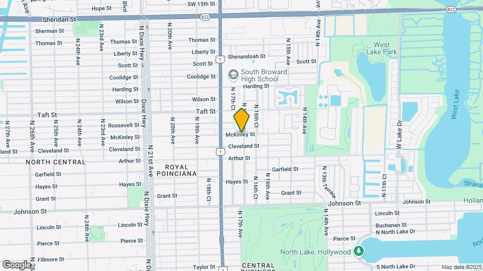1702 McKinley St Map and Location Details