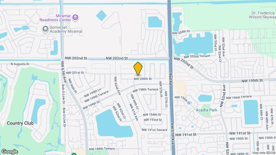 5915 NW 200th St, Unit Efficiency for Rent Map and Location Details