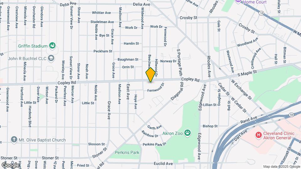 675-691 Copley Rd Map and Location Details