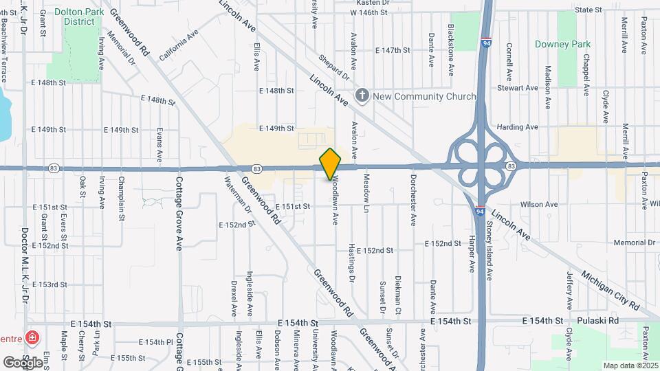 15020 Woodlawn Ave Map and Location Details