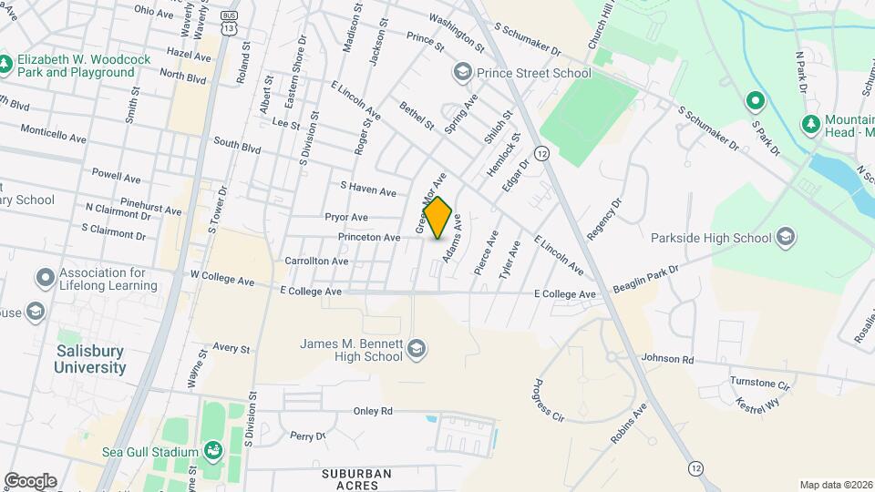 1016 Adams Ave Map and Location Details