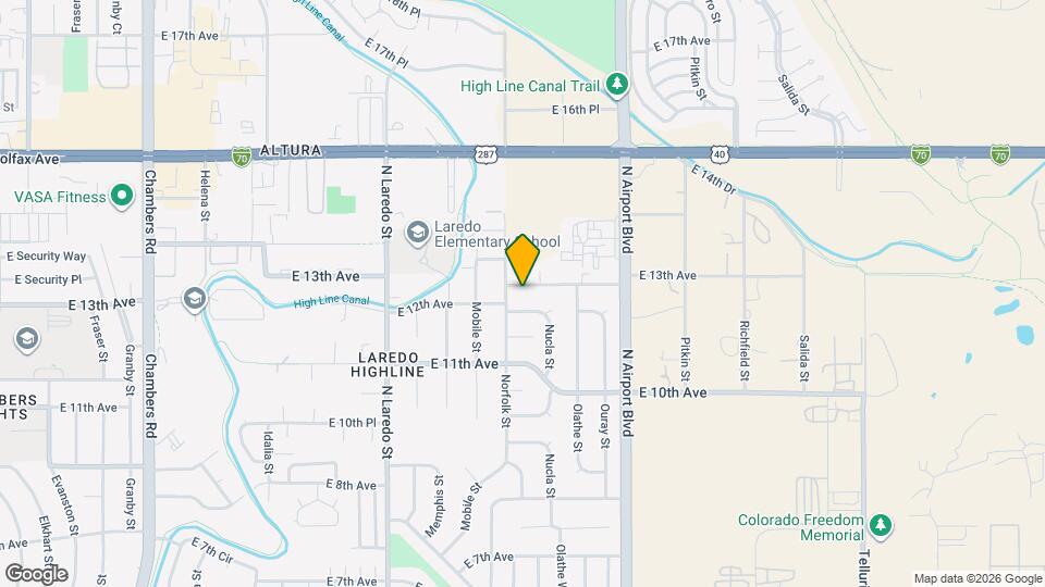 16506 E 13th Ave Map and Location Details