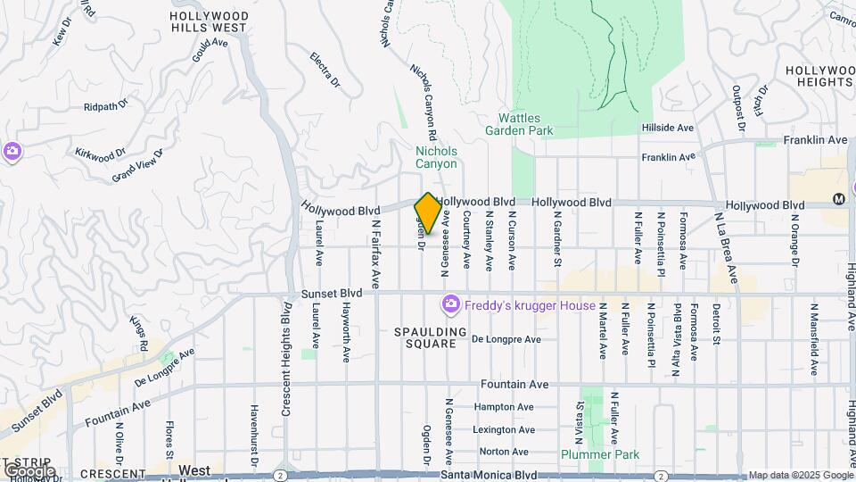 1600 N Ogden Dr Mapa y Detalles de la Ubicación