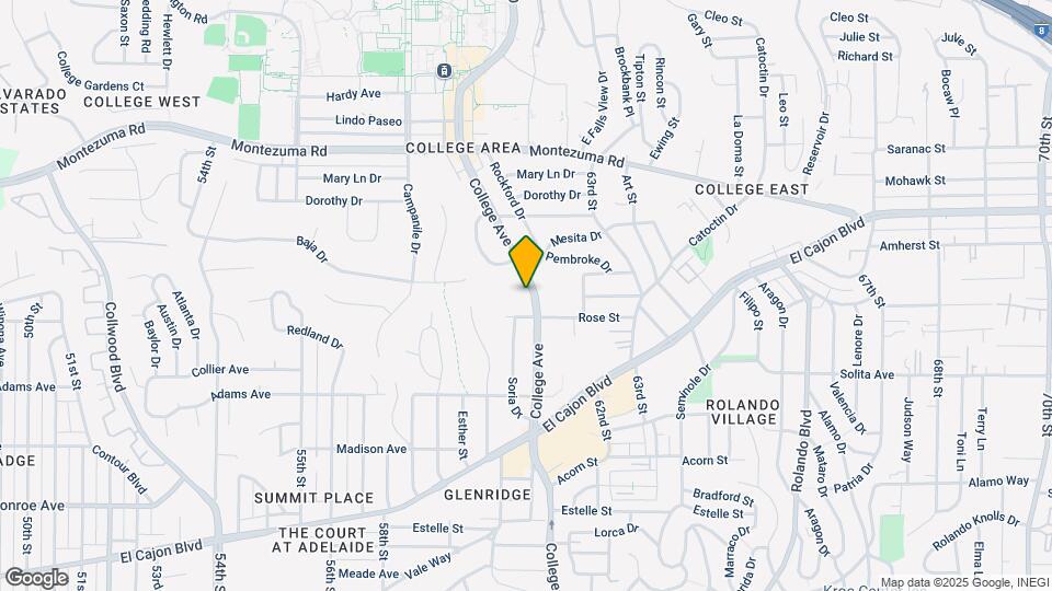 4840 College Ave Map and Location Details