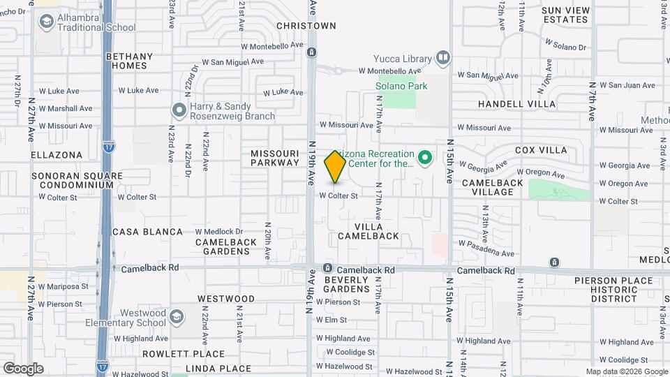 5209 N 18th Dr Mapa y Detalles de la Ubicación