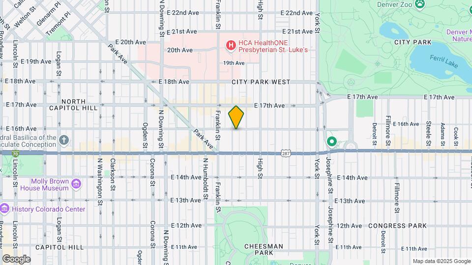1704 E 16th Ave Mapa y Detalles de la Ubicación