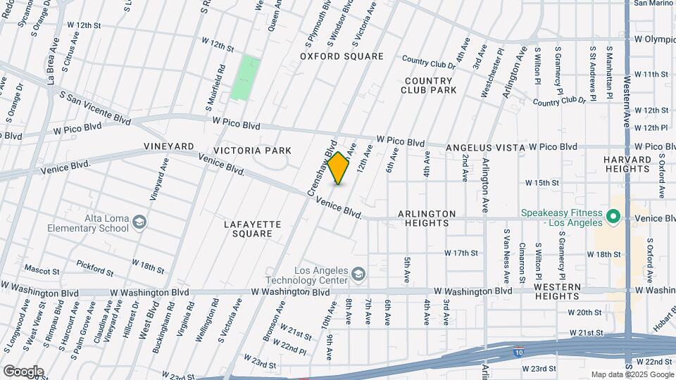 1500 S Bronson Ave Mapa y Detalles de la Ubicación