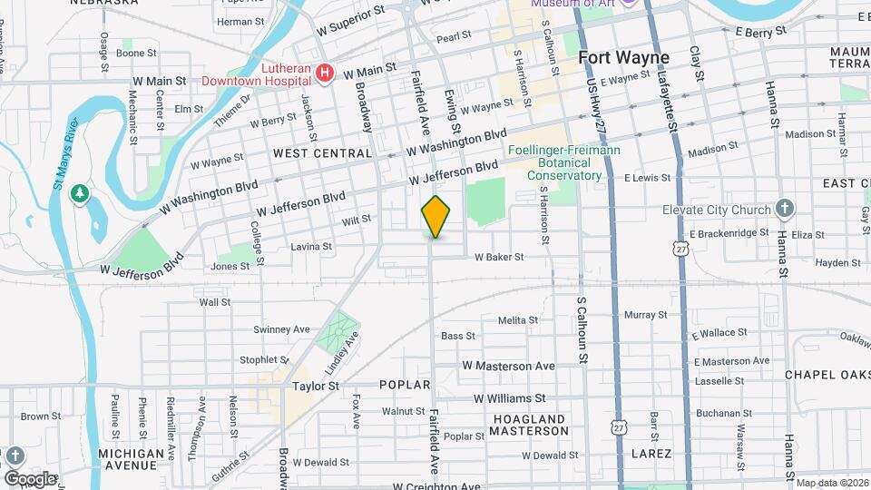 1401 Fairfield Ave Map and Location Details