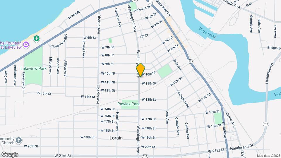 1033 Washington Ave Map and Location Details