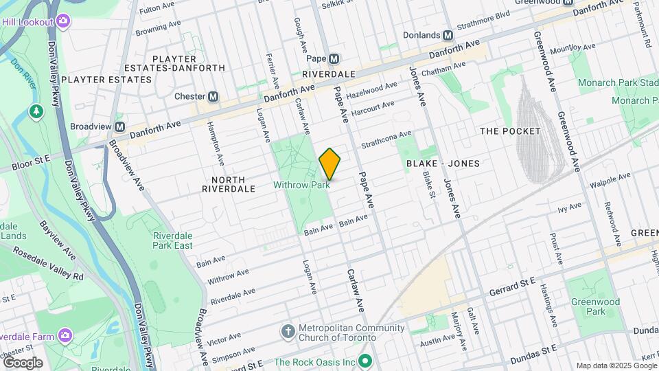 597 Carlaw Ave Map and Location Details