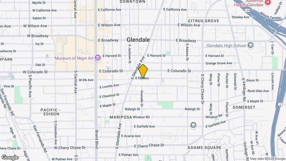 600 E Elk Ave Mapa y Detalles de la Ubicación
