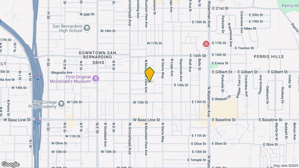 1385 N Mountain View Ave Map and Location Details